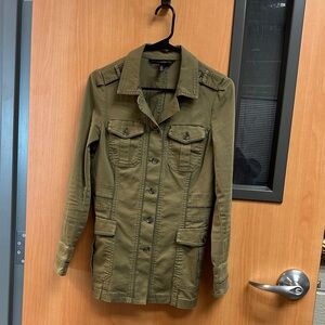 White House Black Market Khaki Utility Jacket